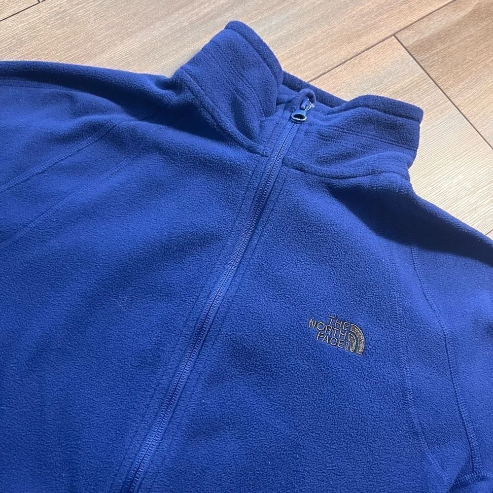 The North Face Womens Blue TKA 100 Full Zip Fleece Jacket Medium - Picture 2 of 4